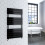 AICA (Black, 1200x600mm) Heated Towel Rail Flat Central Heating Radiator 2