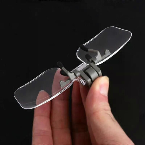 Lupa estilo gafas 2X con clip para leer