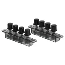 2 Styck Kåpa tangentbordsomkopplare MQ184C AC 250V 1A 4 tryckknappar Pianotyp tangentbordsomkopplare