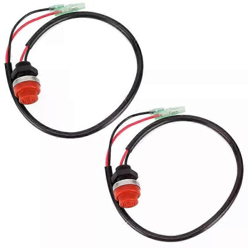 2X Universal Boat Outboard Motor Motor Start Kill Switch Keyless Push Button Gäller Alla För