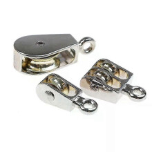 Polea fija de aleación de zinc con polea metálica de 36 mm, polea de corona y aparejo, rueda de elevación,