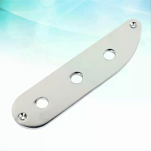 3 hål metall elektrisk gitarr bro kontrollplatta för TL stil basgitarr GE214 (silver)