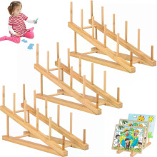 3 kpl Puinen palapelinäyttöteline palapelin pidike Kannettava palapelin säilytysteline Järjestäjähylly
