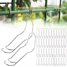 Picchetti per piante rampicanti da 4/5 pollici e 20 mm, clip in acciaio zincato, picchetti di supporto