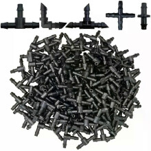 Connettore a T per tubo flessibile da 4/7 mm, raccordo per irrigazione in plastica da 1/4 di pollice,