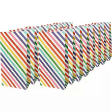 30 Pcs Kraft Goodie Bags For Kids Striped Candy Bag Candy Rainbow Gift Party Goodie Bread Wrapping Snack