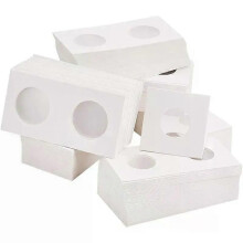 300 pezzi 6 misure porta monete in cartone bianco 20 23 25 27 31 40 mm Coin Flip Flip Mega Assortimento