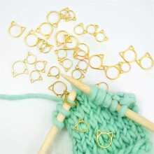 30 stücke Katzenohren Metall Stricken Häkeln Locking Stich Marker Häkeln Rast DIY Weben Stricken Nähen
