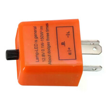Relé intermitente LED de 3 pines para motocicleta, frecuencia ajustable, luces LED cuadradas intermitentes