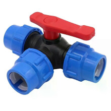 Robinet à boisseau sphérique 3 voies pour tuyau en PVC et PE, raccord rapide 20/25/32/40/50 mm, remplacement