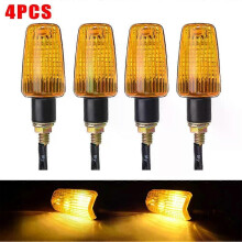 4PCS 12V Motorrad Blub Blinker Lampe Drehen Indikatoren Licht Blinkers Signal Bernstein Bike Motorrad