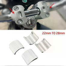4 stuks 22 mm 7/8 inch tot 28 mm 1-1/8 inch motorfiets stuurbevestiging riser klem conversie shim spacer