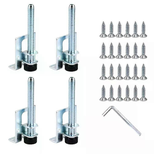 Lot De 4 Pieds Réglables Pour Tables De Billard Et Baby-foot – Stabilisation, Hauteur Ajustable, Plastique Et Fer