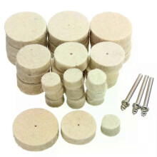 33st Ull Filt Polerhjul Tyg Putsskiva Smycken Spegel Slipdynor 3mm skaft för Dremel