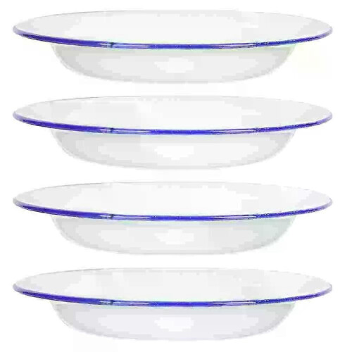 4 Pcs Enamel Plate Multi-function Dish Multifunction Sashimi Food Steamed Plates Kitchen Dishes Flat