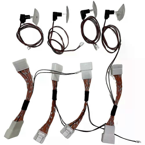 4 pezzi Lampada d'atmosfera per interni auto, 4 porte, scatola portaoggetti, luce ambientale a LED,