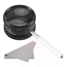 Lente d'ingrandimento portatile 35X in metallo ad alta chiarezza, lente d'ingrandimento da lettura,