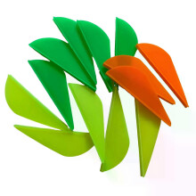 36 piezas de 2 plumas de flecha de plástico para flechas de carbono, accesorios de caza y tiro con arco.