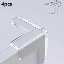 4 protectores de esquinas para mesas de bebé y niños, de goma transparente, para esquinas de muebles,