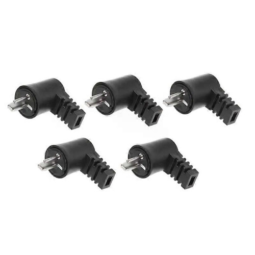 5 Pcs 2 Pin Din Right HiFi Speaker Plug Cable o Screw Solder Connector