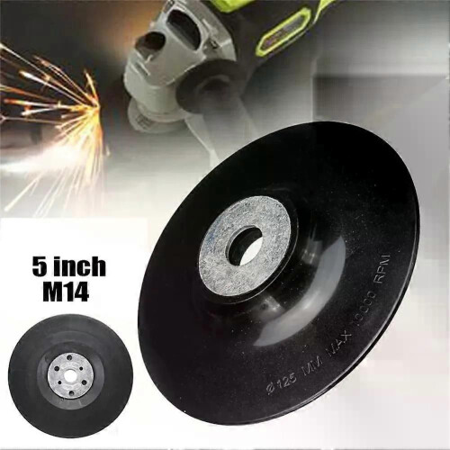 5ich Resin Fiber Backing Pad Disc Backing Pad Tool M14 Thread With Lock Nut For Angle Grinder Power