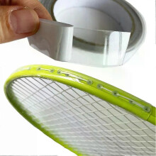 500 cm kirkas läpinäkyvä tennismailatarra, melan pään suojateippi Helppo kiinnittää ja poistaa märkä