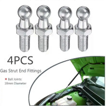 Lot de 4 vérins à gaz universels argentés pour capot de coffre, embouts de barre, 10 mm, M8, rotule,