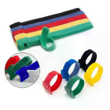 50pc/100pc Reusable Cable Ties with Adjustable Winding Hooks Nylon Ties Magic Tape Loop Ties Data Cable