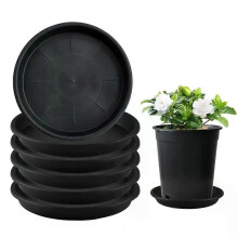 5 pezzi di sottovaso in plastica resistente per piante, vaso da fiori, 15-30 cm, vassoio per acqua,
