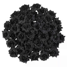 50 rosas artificiales de seda, flores realistas de plástico para decoración de bodas, guirnaldas, ramo