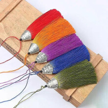 5 teile/los 8 cm Fisch Mund Kappe Seide Quaste Fringe Pinsel Trim Dekorative Quaste Trim Schlüssel für