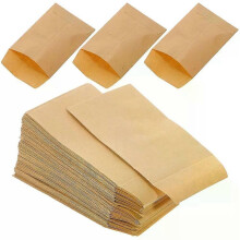 Lot de 50 mini enveloppes en papier marron pour graines, sacs de rangement auto-adhésifs, porte-monnaie
