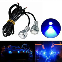 4x Blau LED Boot Licht Silber Wasserdichte Unterwasser Lkw Anhänger Lampe Fit Seadoo GTX WaveRunner
