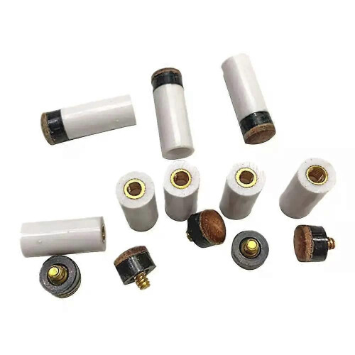 5Pcs/Pack 10/11/12/13mm Billiard Replacement Set Pool Cue Tips Pool Billiard Cue Stick Ferrules Screw-On