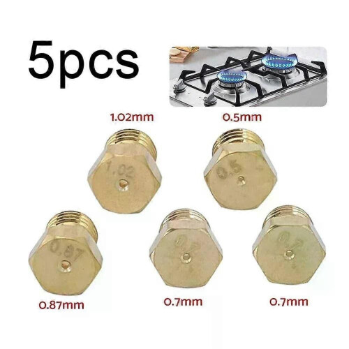 Kit de conversion GPL pour brûleur à gaz, 5 pièces/ensemble, buses d'injecteur de propane, accessoires