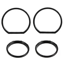 Kit de 4 cadres de jauge entièrement noirs pour Harley Touring Electra Street Glide FLHX Tri 2014-