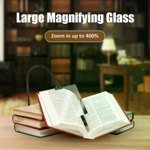 4x vergrootglas met standaard 10 x 6 inch Grote volledige pagina vergrootglas Flexibel Handsfree Afneembaar