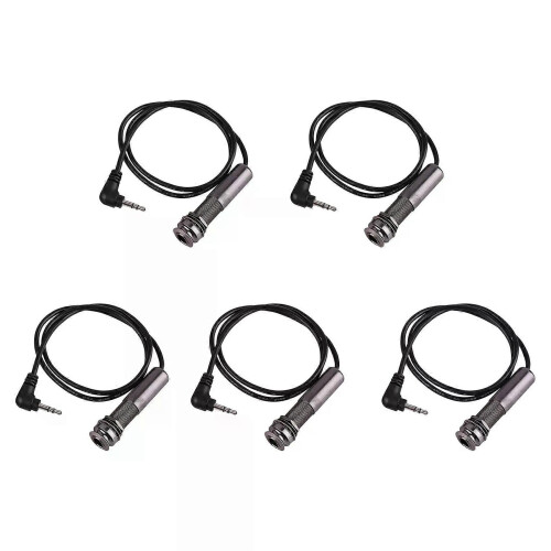 5X gitarr pickup kabel Piezo kabel ände Pin Jack Gitarr Adapter Stereo Instrument Kabel-ABJQ