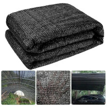 4x6m Zwart schaduwdoek 50% stofbestendig net mesh zeildoek ademende hoes voor tuinplanten kas