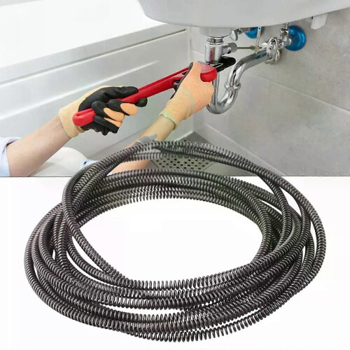5 Meter Sewer Dredging Spring Electric Drill Drain Cleaner Machine Extension Sewer Pipe Household Cleaning