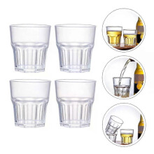 6 st ölmugg glas vatten klara dricksglas Akryl Okrossbara spritkoppar