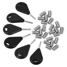 6 Stück Surf-Finnenschlüssel, Surf-Finnenschlüssel mit 24 Stück Finnenschrauben, universeller Sechskant-Surfbrett-Finnenschlüssel-Ersatz