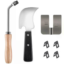 7-delige set accessoires van roestvrij staal voor vloerfreesgroefgeleider