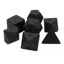 Set di 7 dadi poliedrici in acrilico digitali e di diverse dimensioni per giochi da tavolo