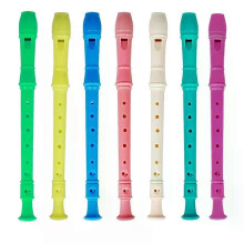 8 Holes Plastic Flute Colorful Recorder Woodwind Instrument For Beginner Musical Educational Children