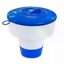 Outils de nettoyage de piscine de luxe de 8 pouces, distributeur de chlore bleu et blanc, outil de piscine