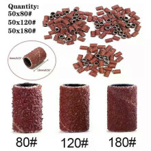 80 120 180 Ciascuno 50 pezzi di fasce abrasive per nail art per trapano elettrico per unghie, punte