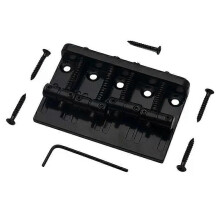 A51Q-4 String Hardtail Bass Guitar Bridge för Fender Precision Jazz Bass PB JB Style Bass Black
