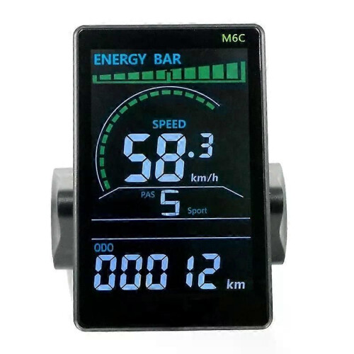 A57T M6C Elektrische Fahrrad LCD Display Meter 24V-60V E Roller LCD Panel Farbe Bildschirm mit USB für