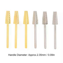 6 pezzi di punte per trapano per manicure professionali in acciaio al tungsteno per lucidatrice per